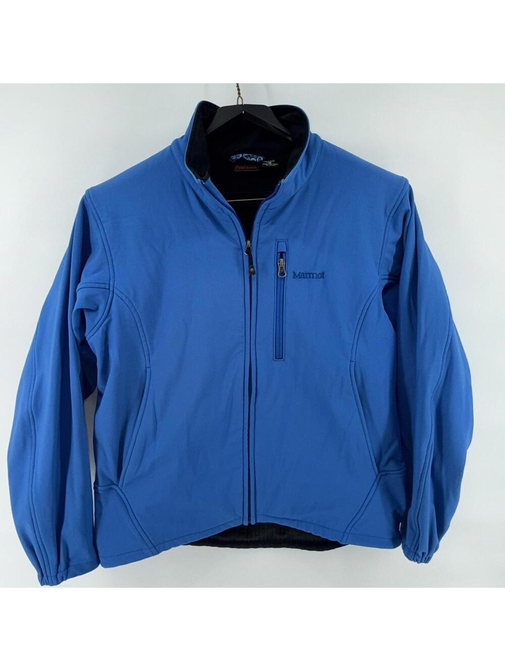 Marmot Womens Tempo Jacket Medium Blue Full Zip Softshell Windbreaker